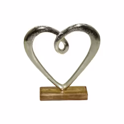 Hedy Hjärta aluminium träfot 24,5*23*5 cm