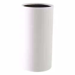 Universal Knivblock vit med borst gummerad yta  höjd 22,5 cm