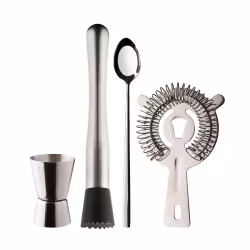 Dillon Barset rostfri sil muddlare drinkmått 2-4 cl