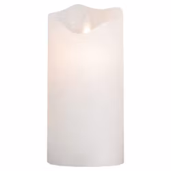 Elvira Ledljus vit timer 4/8 levande låga 8*16,7 cm