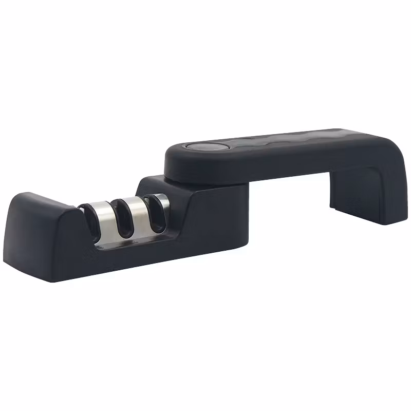 Saga Knivslip hopfällbar svart kermisk, karbid, diamantsten 14 cm