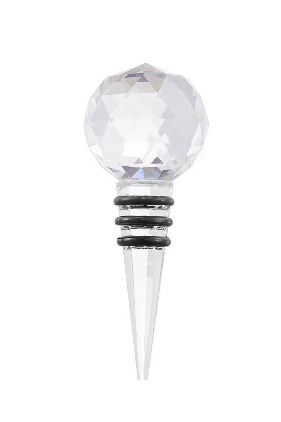 Glimmer Bottle stopper glas rund 10 cm