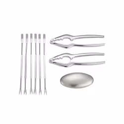 Skagen Skaldjursset 6 gafflar 2 tänger 1 tvål rostrfritt stål