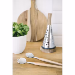 Sico Salladsbestick 2 delar rostfritt stål med trähandtag 28 cm