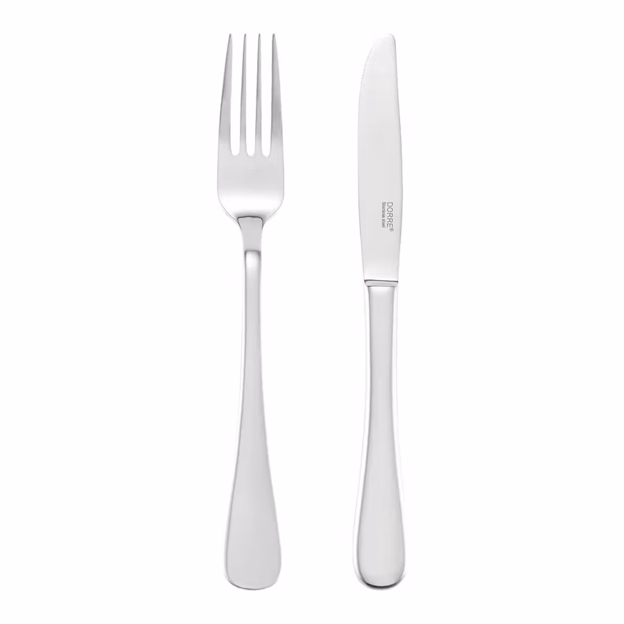 Classic Dessertset gaffel kniv 6 st 18 cm rostfritt stål