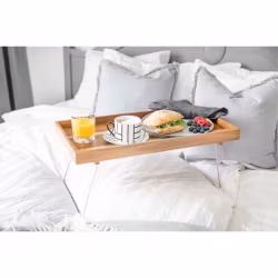 Fabia Frukostbricka 60*30*24,5 cm akasiaträ fällbara ben
