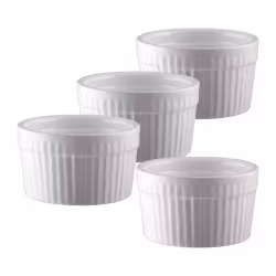 Fire Suffleskålar 4 st vita diameter 9 höjd 5 cm