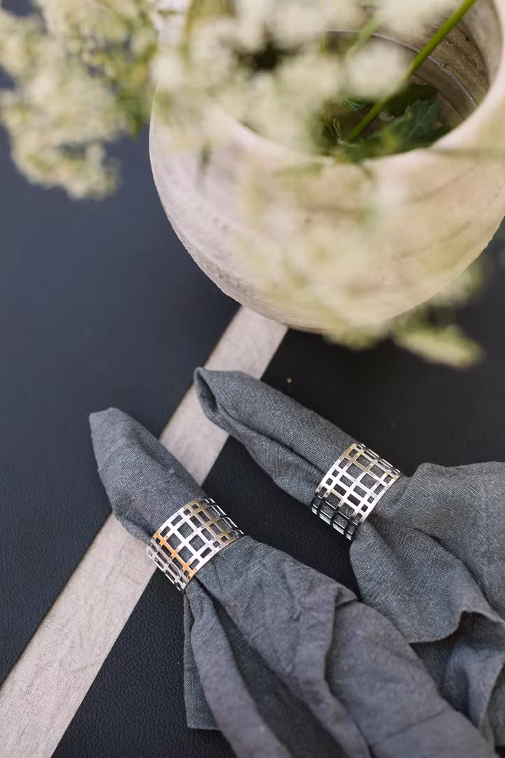 Servina Servettringar 4 pack försilvrigad Dia 4,5*3 cm