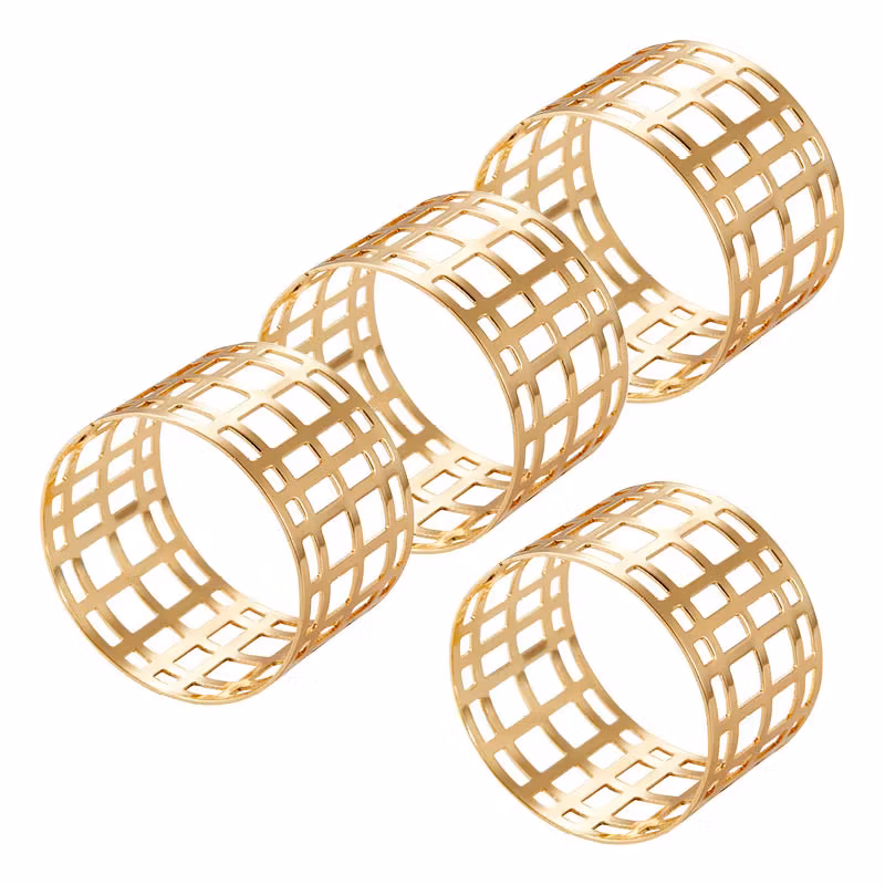 Servina Servettringar 4 pack förmässingad Dia 4,5*3 cm