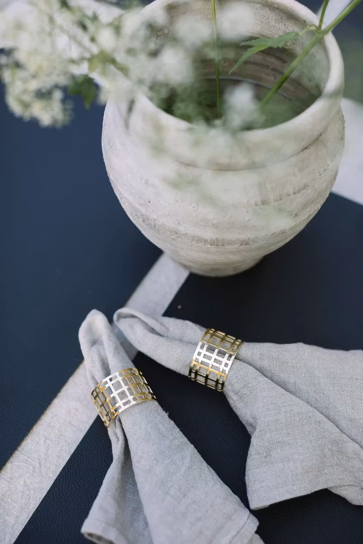 Servina Servettringar 4 pack förmässingad Dia 4,5*3 cm