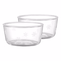 Snöstjärna Russin- & mandelskål  snöstjärna 2-pack glas Ø10*5 cm