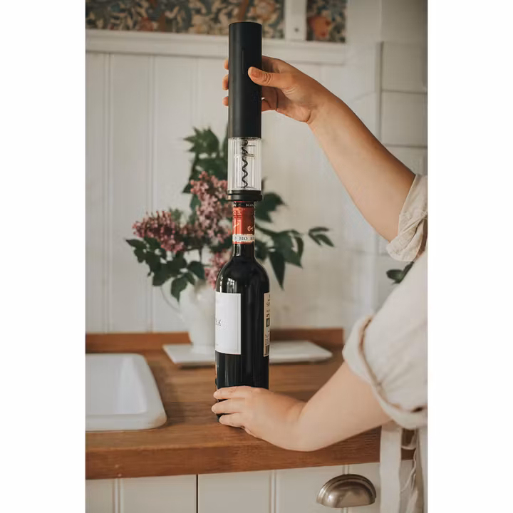 Vivian Vinöppnare elektrisk (4xAA) folieskärare 22*4,5 cm ej batteri