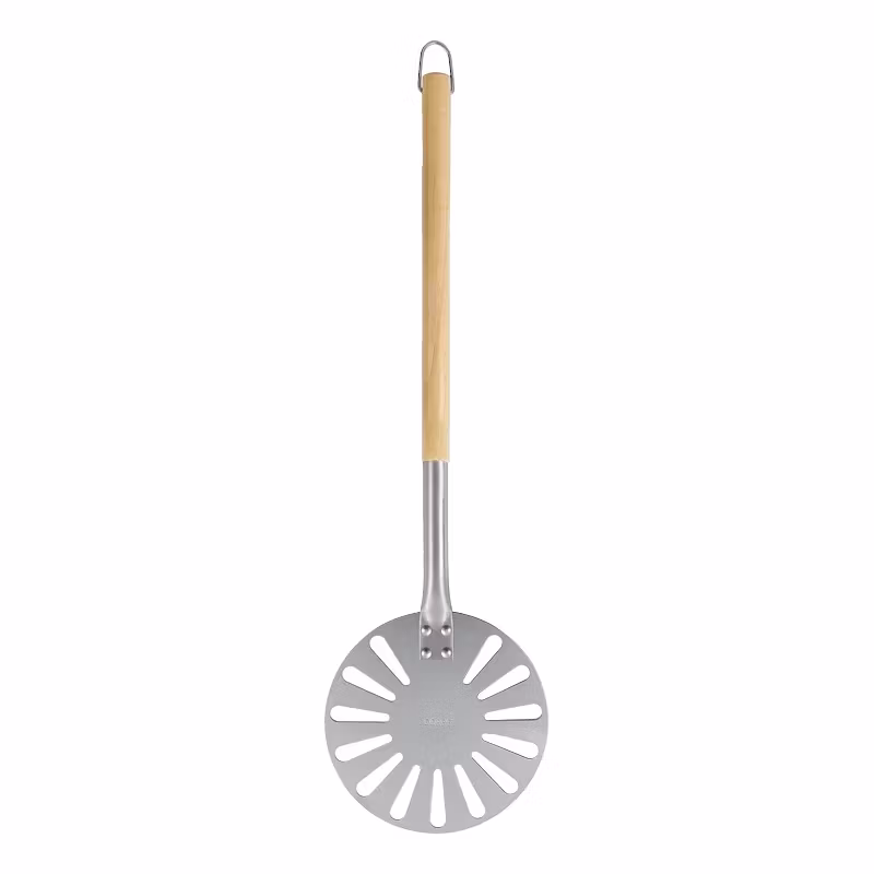 BBQ Snurrspade Pizza  handrtag trä rostfritt stål längd 76 cm Ø23 cm