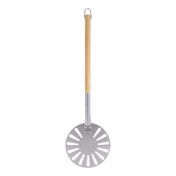 BBQ Snurrspade Pizza  handrtag trä rostfritt stål längd 76 cm Ø23 cm