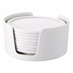 Ginny Glasunderlägg 8 st silikon Ø11 cm med plasthållare