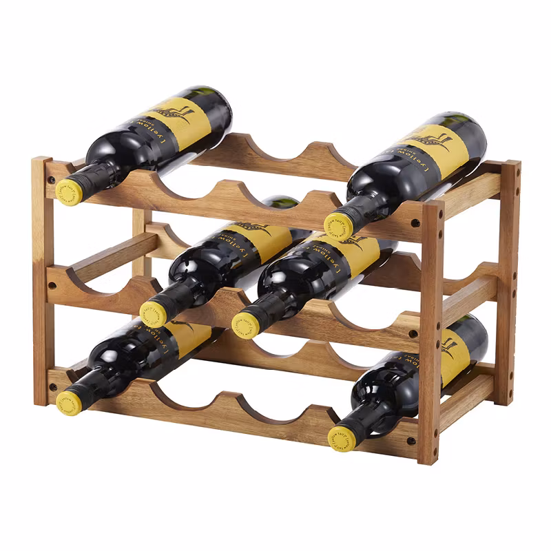 Varo Vinställ 44,2*23,5*28 cm akacia trä 12 flaskor