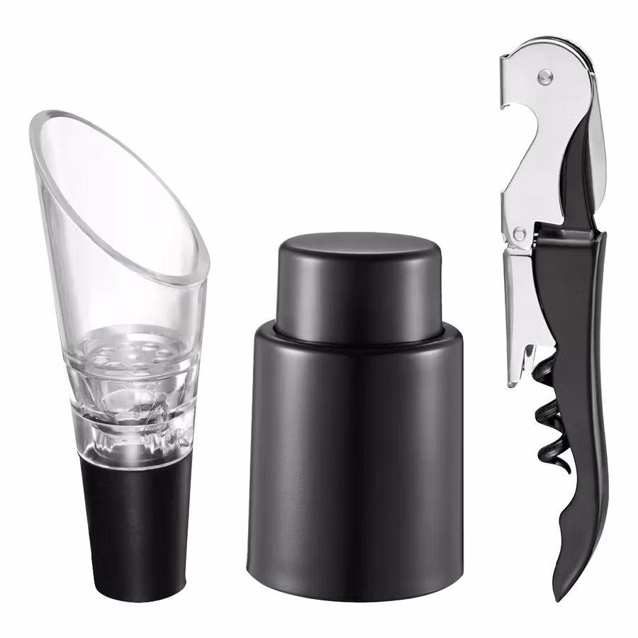 Vivia Vinset 3 delar vinluftare förslutande kork öppnare