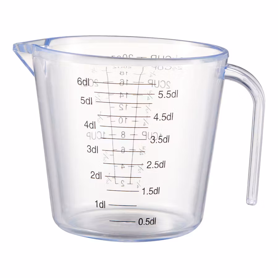 Mila Måttbägare 0,5-6 dl plast 14,5*11,5*11 cm