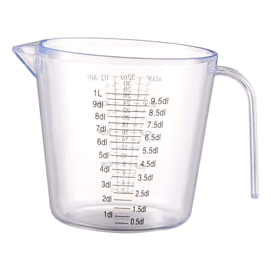 Mila Måttbägare 0,5dl - 1 liter plast 18*13,5*13,5 cm