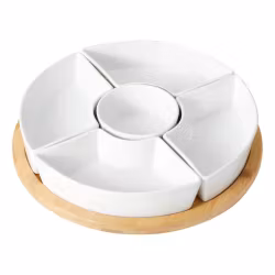 Samara Skålset 6 delar 28 cm med snurrande Bambubricka FSC