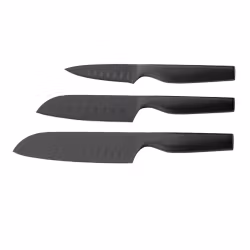 Sukai Knivset 3 delar svart kockkniv 31cm grönsakskniv 25cm skalkniv21