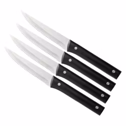 BBQ Grillkniv 4-pack TPR handtag längd 23 cm (blad 11 cm)
