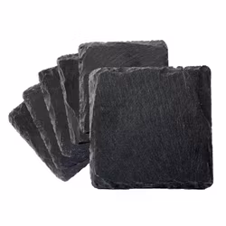 Skiffer Glasunderlägg skiffer 6 pack 10*10 cm