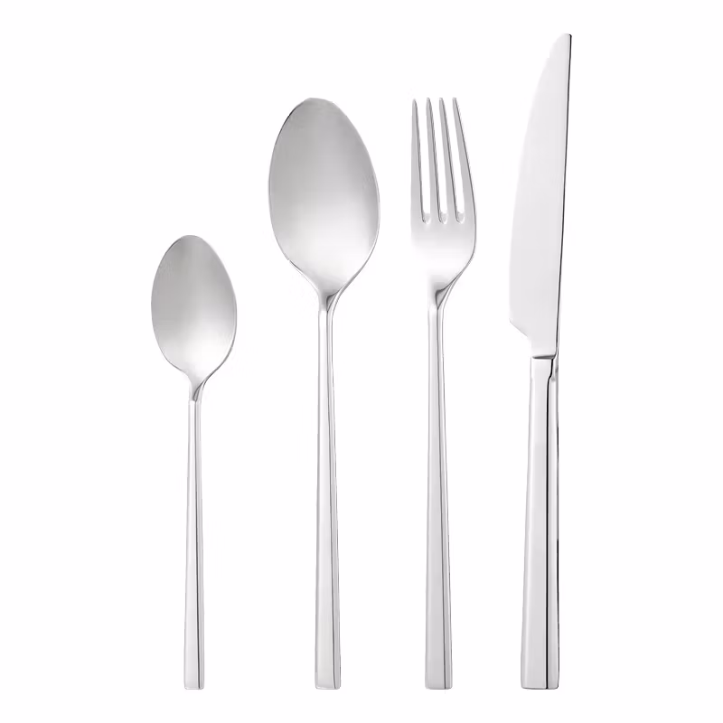 Clara Bestickset 24 delar 18/10 stål kniv gaffel sked kaffesked