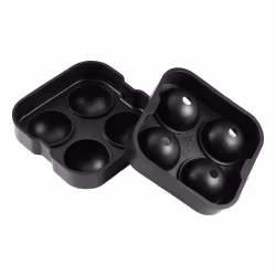 Isha Iskuber runda 4 st svart silicon 12*12*4,8 cm tratt