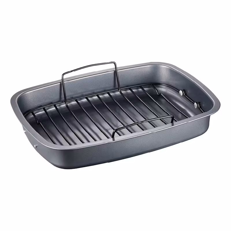 Karabo långpanna (roaster) galler kolstål 45,5*32*7,2 cm