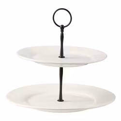 Kafi Kakfat 2 våningar vit porslin 25*25*21,5 cm