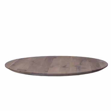 Rund bordskiva Boston Ø128 Ek, Gråoljad