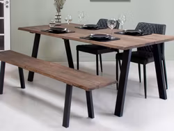 Bordsskiva Curve 200 cm rökt oljad ek