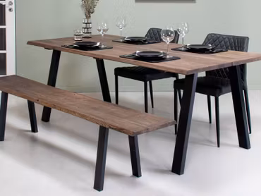 Bordsskiva Curve 200 cm rökt oljad ek