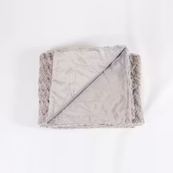 Pläd fuskpäls ZigZag Grå