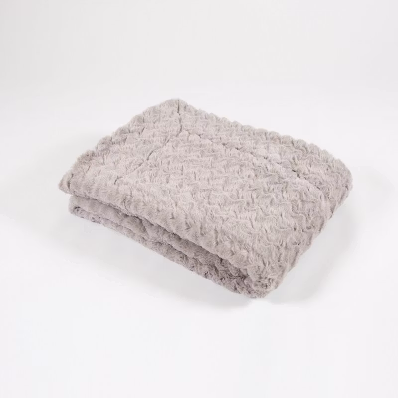 Pläd fuskpäls ZigZag Grå