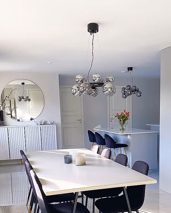 Taklampa rund Molekyl