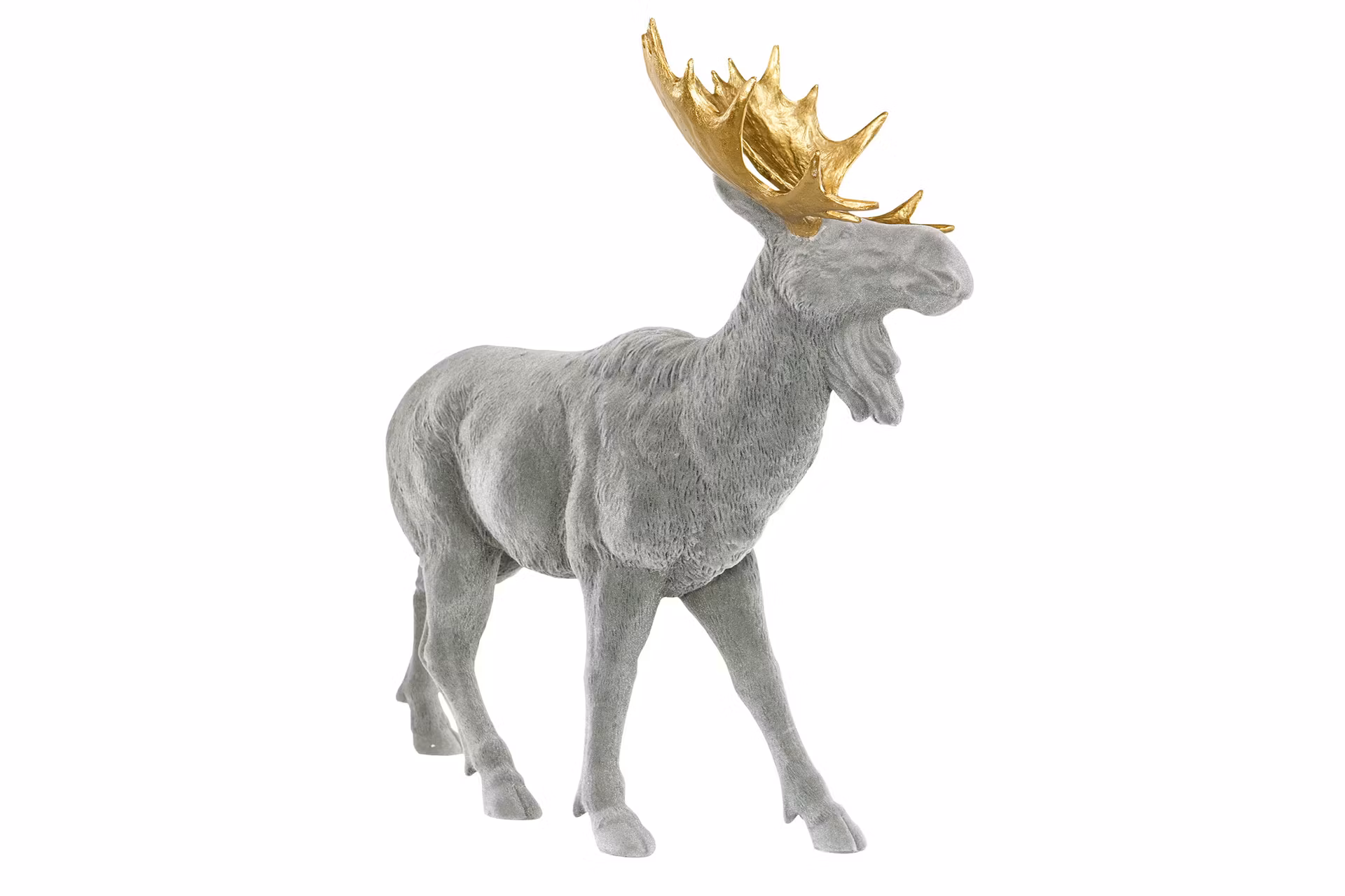 Älg GråVelvet Poly 48 cm