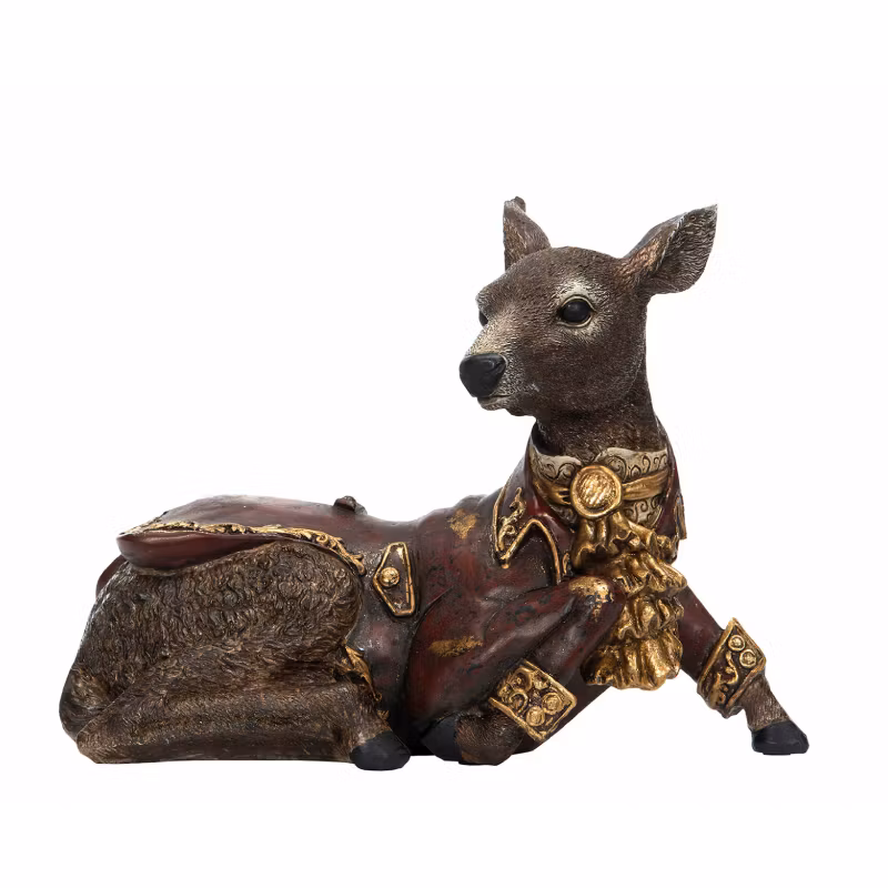 Hjort Hind Vilande Poly