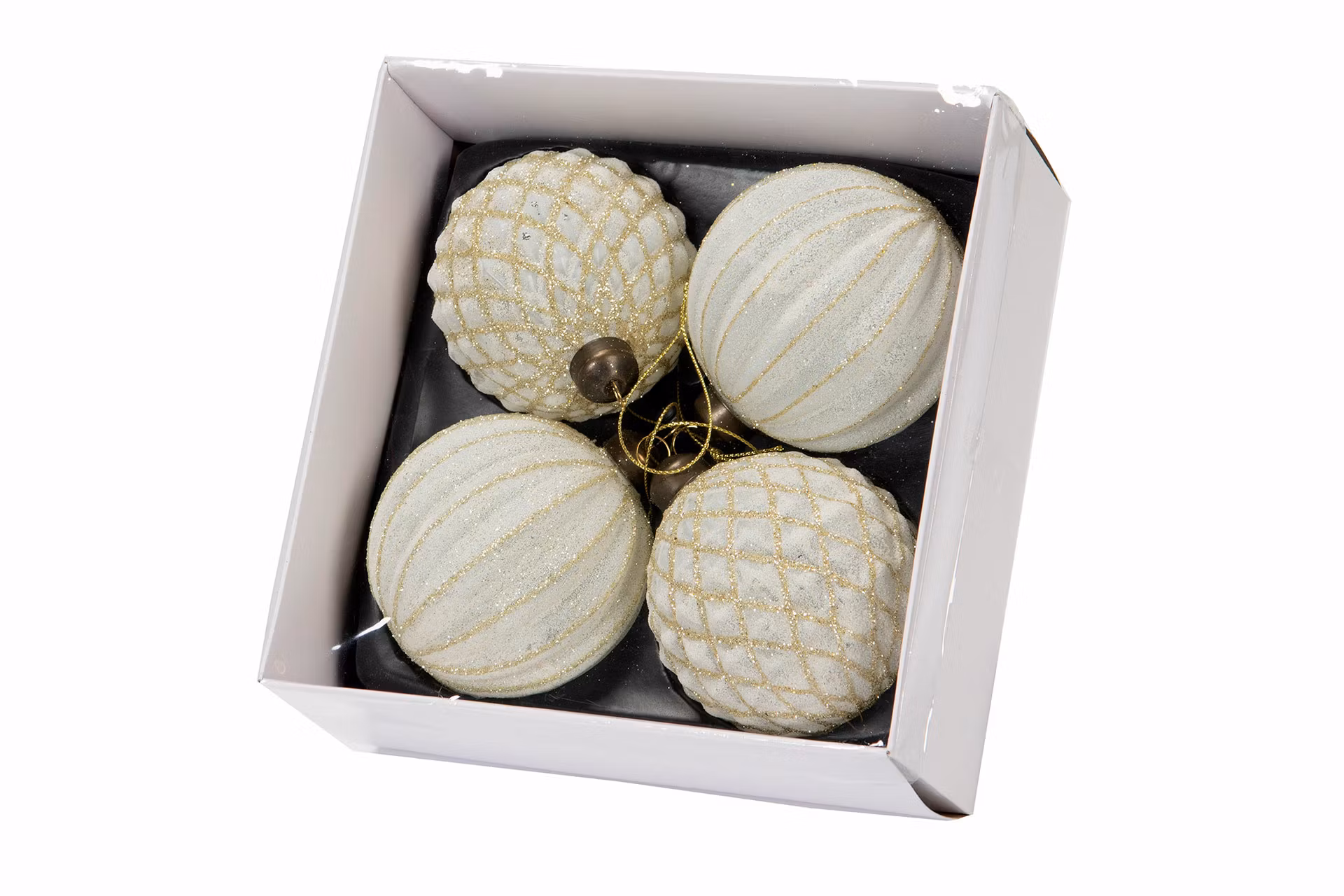 Glaskula Snö Vit Mix Ø10cm