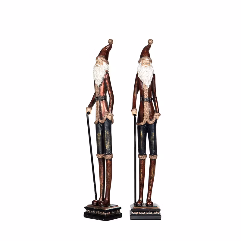 Tomte med käpp 38 cm