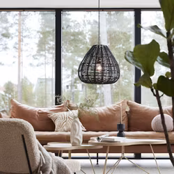 Taklampa Adelle 43 cm svart