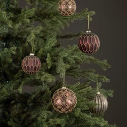 Julgranskula Window Röd 8 cm, 2 pack