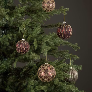 Julgranskula Window Röd 8 cm, 2 pack