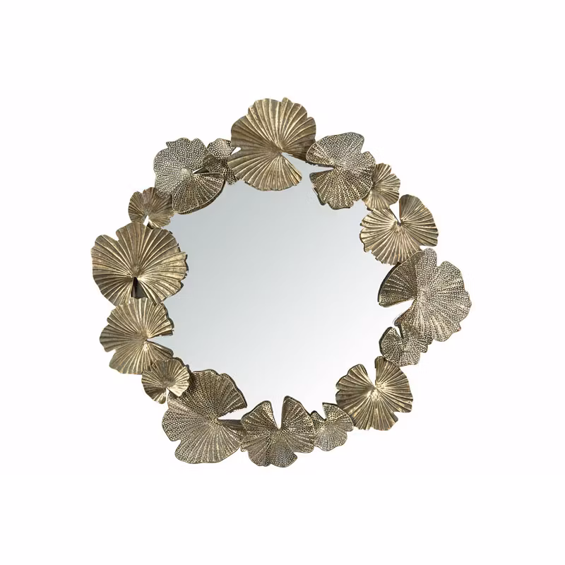 Spegel Löv It Antik Ø90x9cm