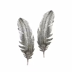 LjushållareVägg Fjäder Antik Silver Mix