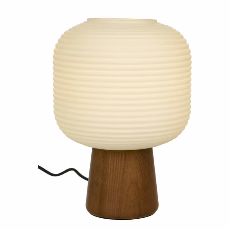 Bordslampa Aura brunbets / Vit