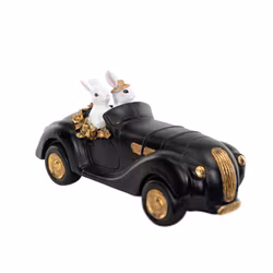 Bil med kaniner 22x10 cm