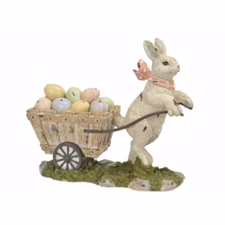 Hare drar äggkärra 23x9x20cm