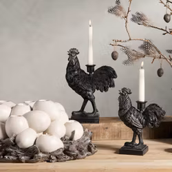 Ljusstake ägg 12 värmeljus antik finish 58x43x21 cm